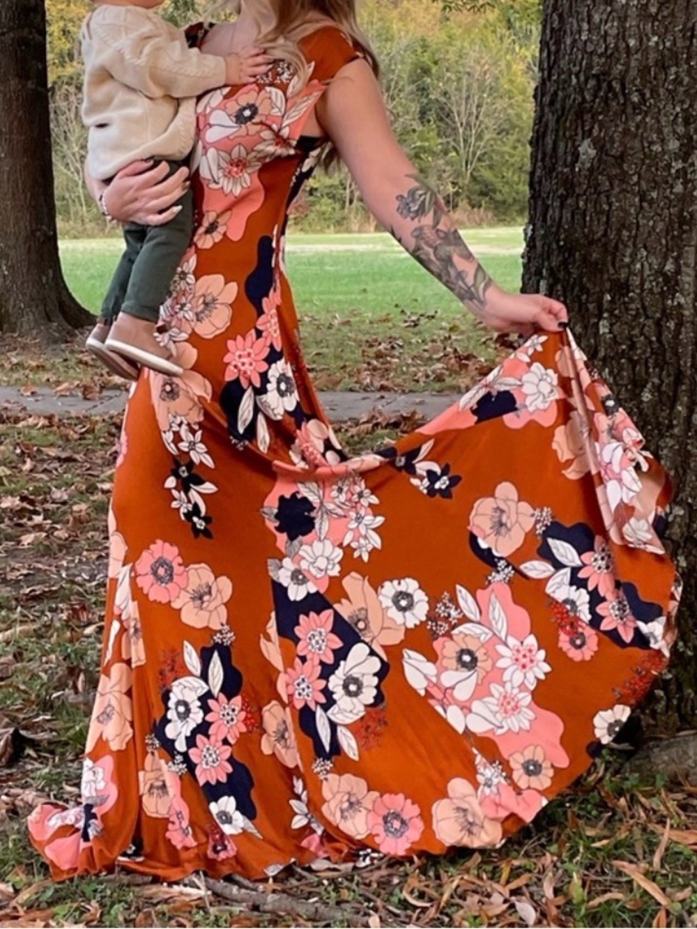 Free People retro maxi dress